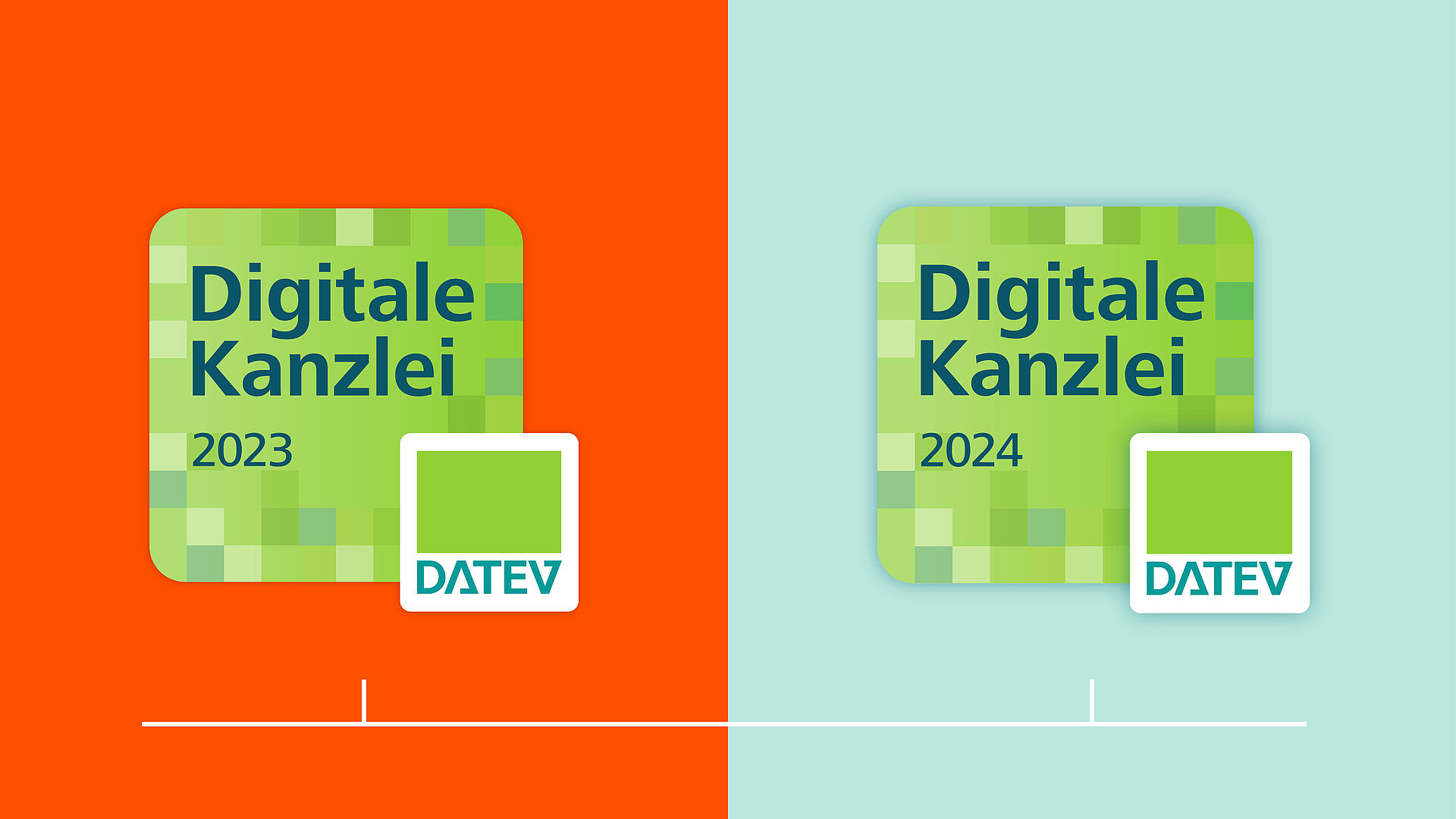 Grafik zur Auszeichnung als digitale DATEV-Kanzlei 2024.