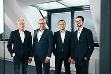 Die vier Partner von burgenta: Hans-Willi Petersen, Sven Peschel, Kevin Dietz und Jan Keirat