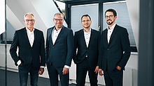 Die vier Partner von burgenta: Hans-Willi Petersen, Sven Peschel, Kevin Dietz und Jan Keirat