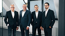 Die vier Partner von burgenta: Hans-Willi Petersen, Sven Peschel, Kevin Dietz und Jan Keirat