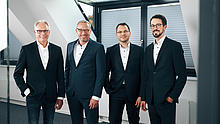 Die vier Partner von burgenta: Hans-Willi Petersen, Sven Peschel, Kevin Dietz und Jan Keirat